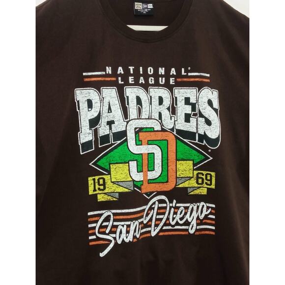 New Era Men’s Tee Shirt Padres San Diego Short Sleeve Brown Size 3XL - Picture 3 of 10